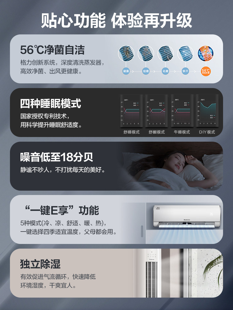 格力冷暖两用挂机大1.5匹空调 格力佛山专卖空调