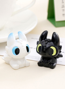 可爱摆件黑白双煞无牙仔