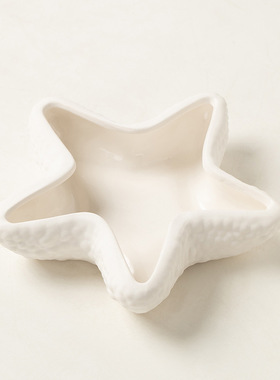 现货贴标跨境热卖陶瓷首饰盘零食果盘海星烟灰缸家居装饰摆件