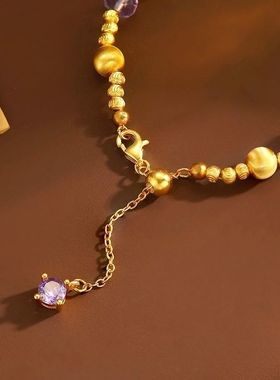 2025新款轻奢紫色礼物盘缠手链