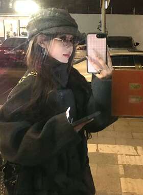 复古英伦风毛呢贝雷帽女秋冬季