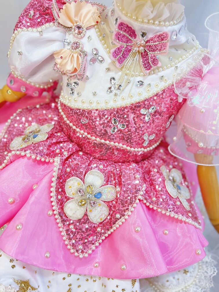 快乐阳光儿童演出服女童独唱星星不说话短款礼服蓬蓬裙主持人服装