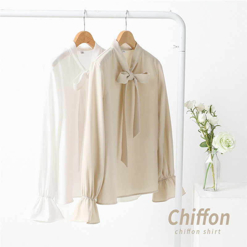 艾米恋蝴蝶结设计感小众春秋衬衫 艾米恋衬衫