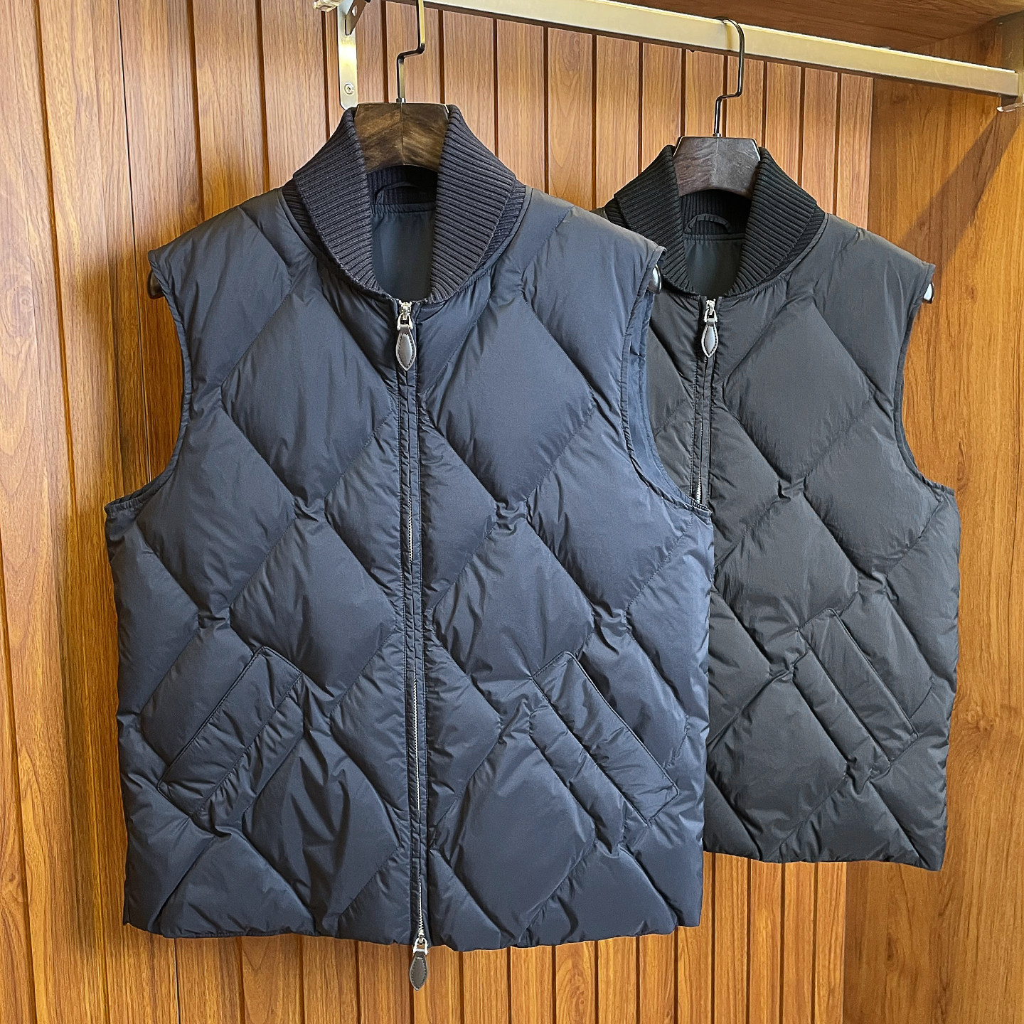 渠道货！优雅法式~轻量保暖大方格绗缝90白鹅绒男士羽绒马甲背心,淘宝优惠券,粉丝福利购,淘宝优惠卷