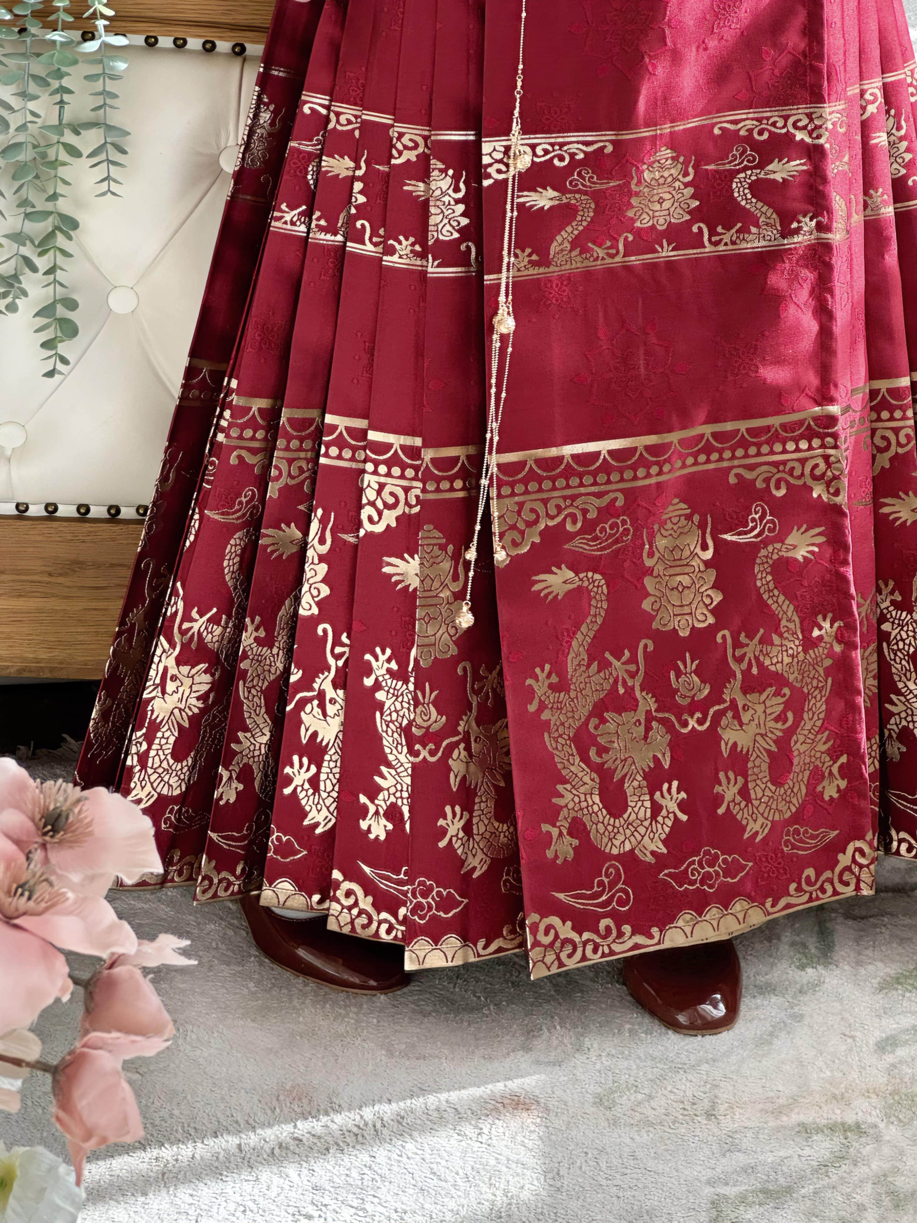 司羽阁【赤霞】原创汉服唐制明制织金马面春夏套装新国风女装,淘宝优惠券,粉丝福利购,淘宝优惠卷