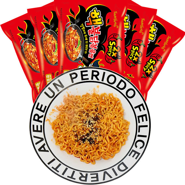 Korean double spicy imported nuclear bomb turkey noodles