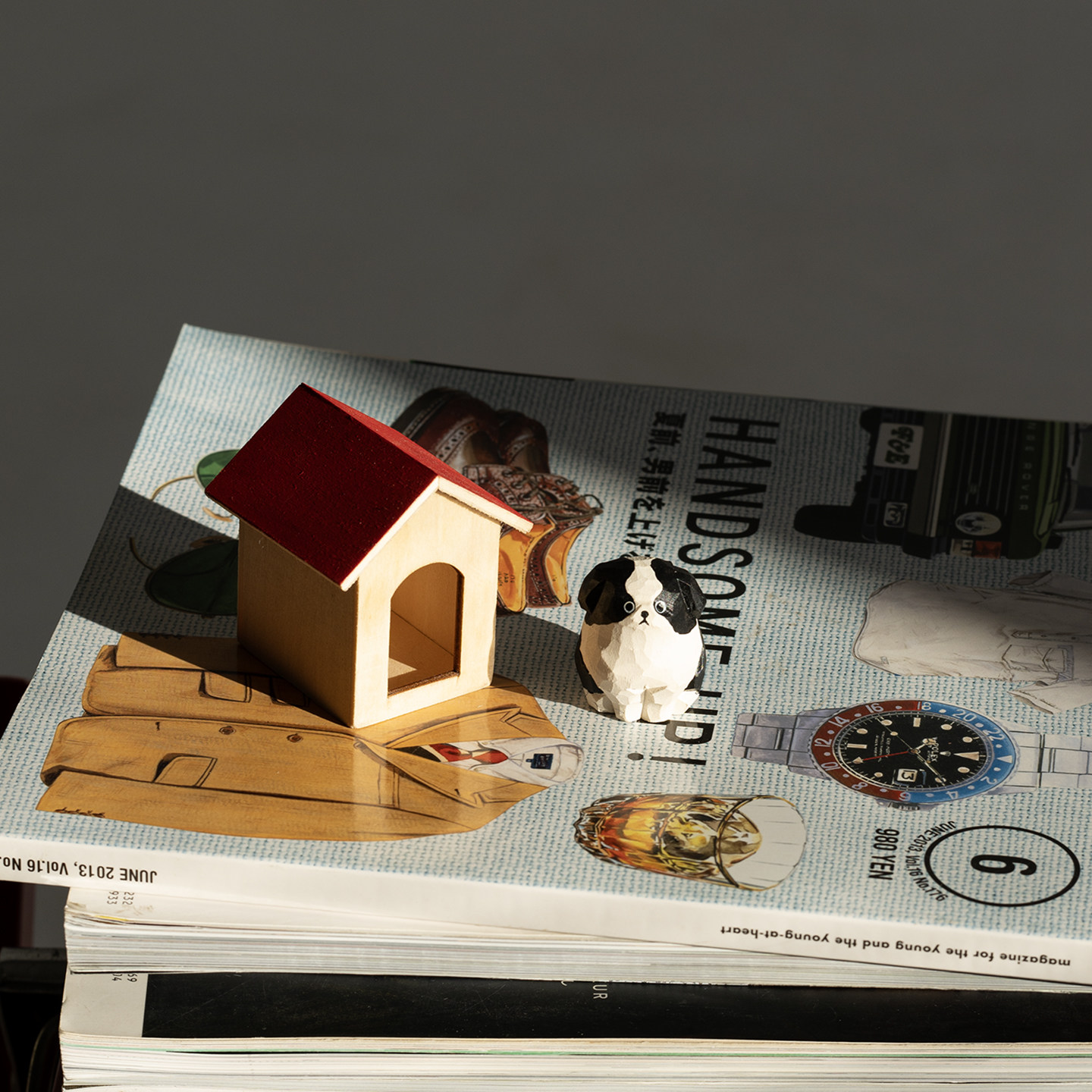 黑白小狗 边牧牧羊犬木雕摆件桌面装饰品治愈纯手工礼物礼品,淘宝优惠券,粉丝福利购,淘宝优惠卷