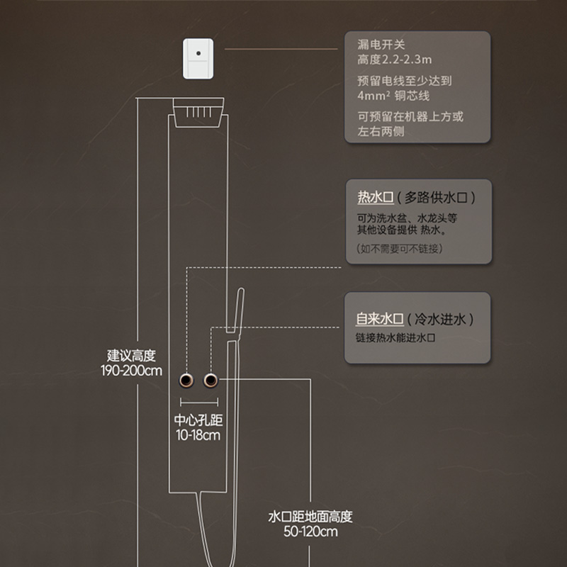 史密蜜斯集成一体式热水器即热式电热水器快速恒温家用洗澡淋浴屏-图3