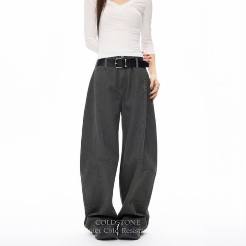 COLDSTONE美式阔腿裤男女“自带腰带”设计宽松工装裤休闲风长裤 - 图1