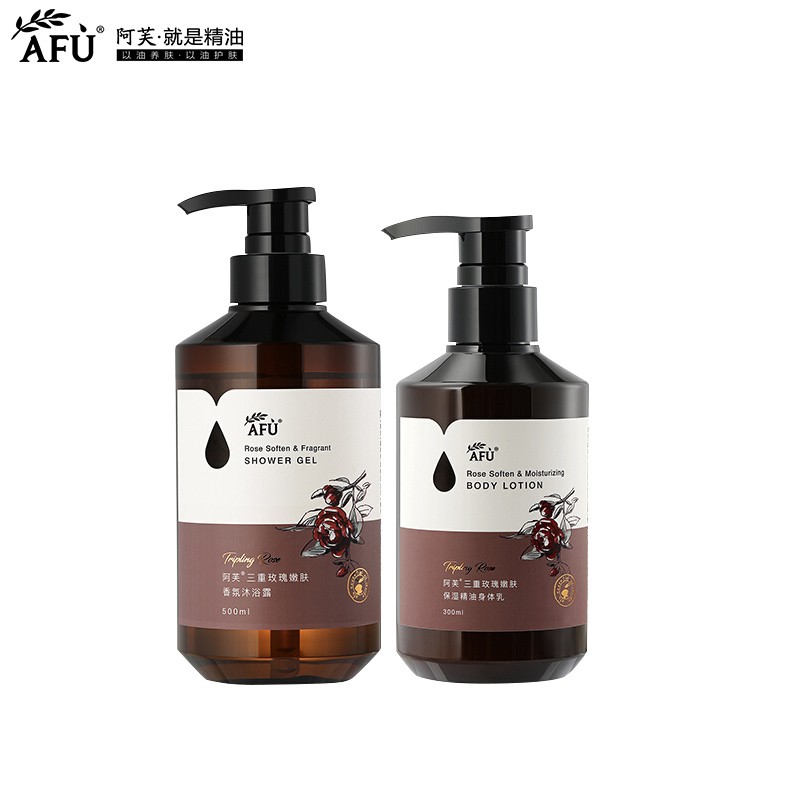 阿芙三重玫瑰精油香氛沐浴露500g/身体乳300ml 留香官方正品品牌 - 图3