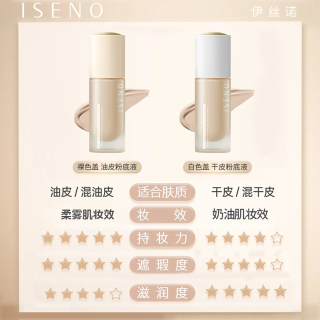 Concealer ຄວບຄຸມຄວາມມັນຂອງພື້ນຖານຂອງແຫຼວ ISNO ທົນທານຕໍ່ນ້ໍາແລະກັນເຫື່ອ