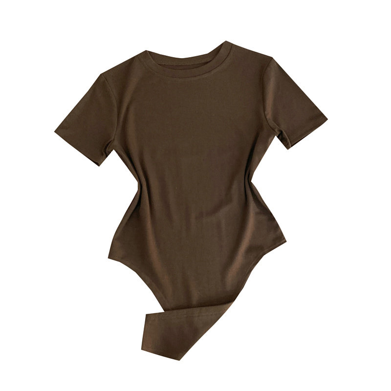 欧美风辣妹性感基础款圆领短袖显瘦T恤打底连体衣连体裤短裤女,淘宝优惠券,粉丝福利购,淘宝优惠卷