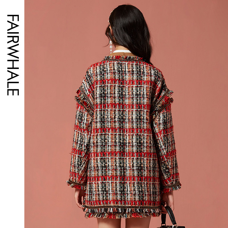 马克华菲女装2020秋新品小香风外套 马克华菲女装毛呢外套