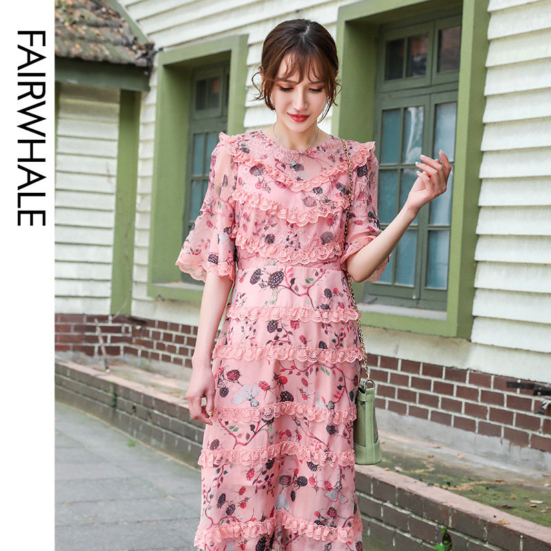 马克华菲清新女夏2020新款连衣裙 马克华菲女装连衣裙