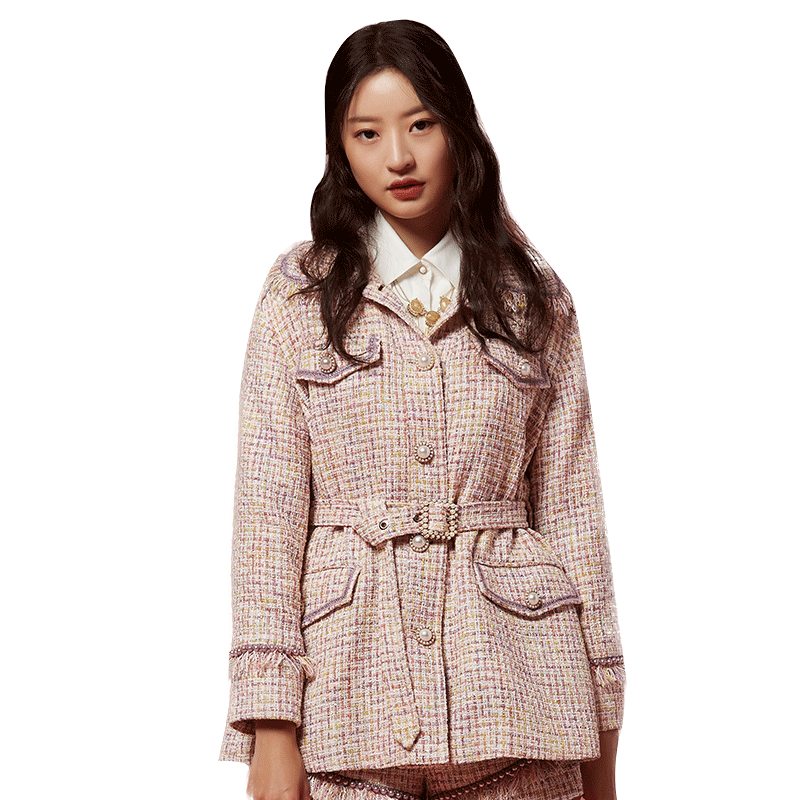 马克华菲女装2020秋新品小香风外套 马克华菲女装毛呢外套