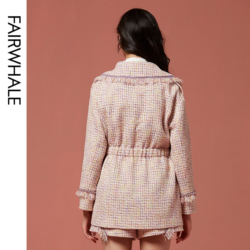 马克华菲女装2020秋新品小香风外套 马克华菲女装毛呢外套