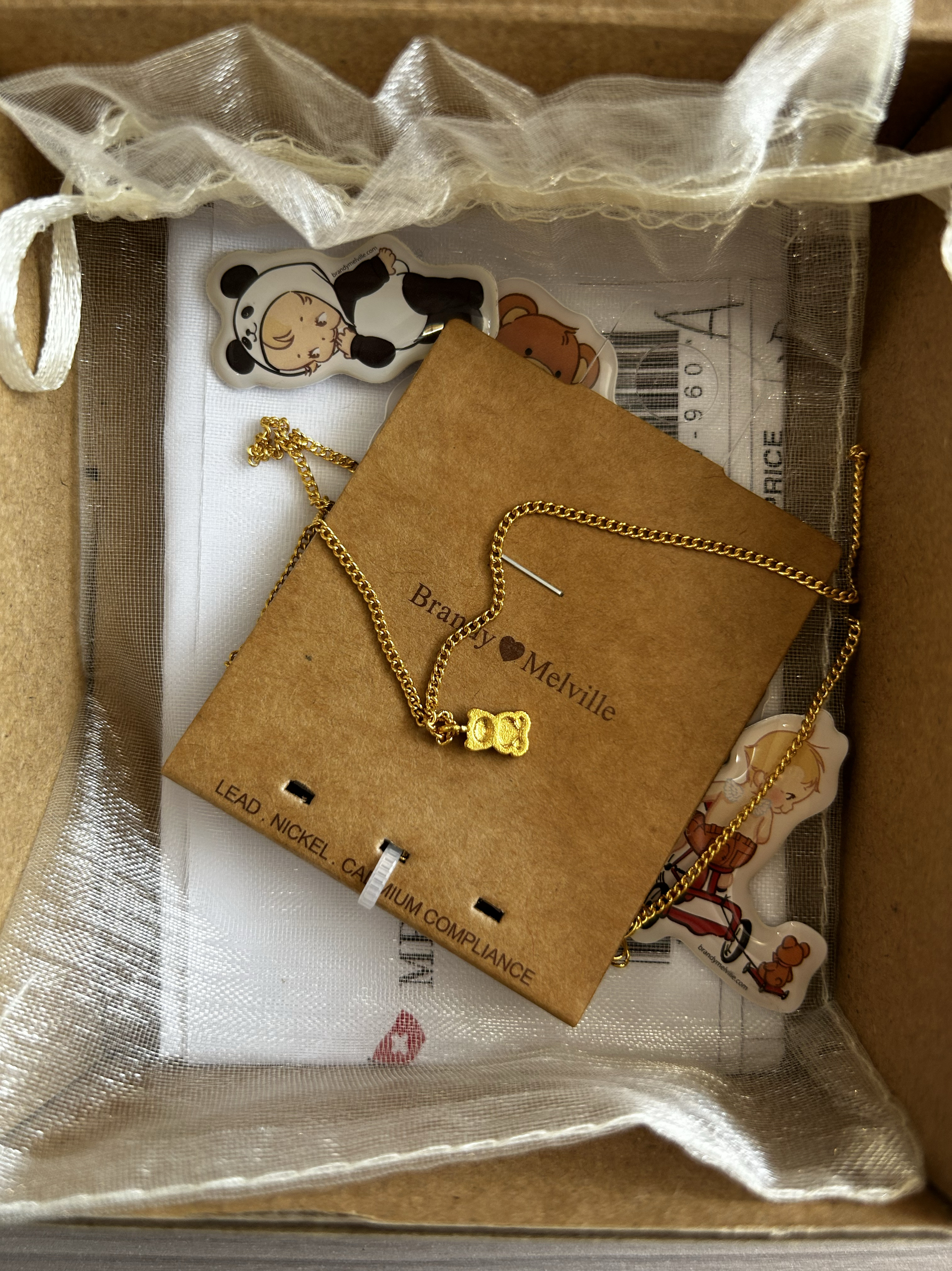 bm项链女新款金色小熊吊坠choker可爱辣妹风颈链靠谱国内代购正品 - 图2