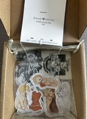 bm新款s925银精致项链基础简约小方块链条锁骨链女纯银国内代购