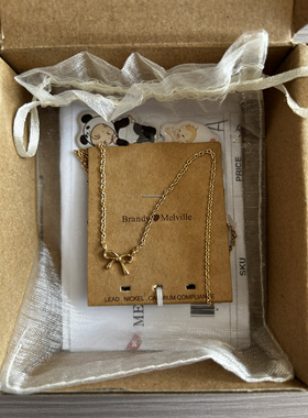 bm新款蝴蝶结项链女金色精致吊坠锁骨链ins风高级感国内代购正品