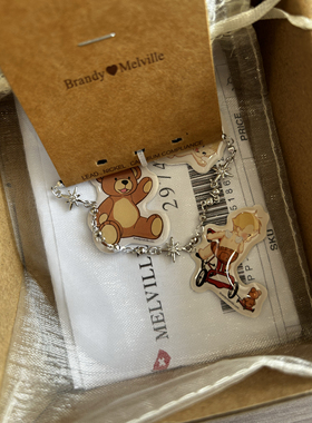 bm新款八芒星银色手链女学生锆石星星手饰bm爆款手链国内代购正品