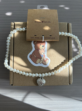 bm项链女新款爱心吊坠珍珠串珠choker国内代购正品brandymelville