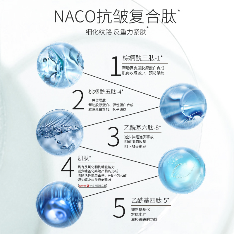 naco旗舰店NACO多肽原液精华液小安瓶肌底液面部精华提亮抗老补水保湿滋养1
