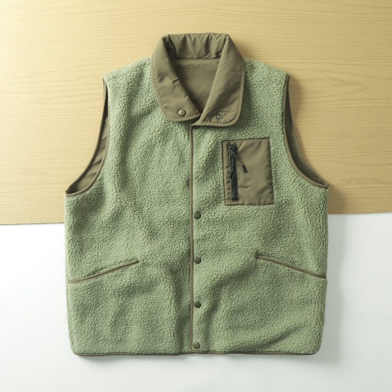 双面可穿 !! 太帅了  仿羊羔绒  春秋冬新款户外百搭休闲翻领马甲,淘宝优惠券,粉丝福利购,淘宝优惠卷