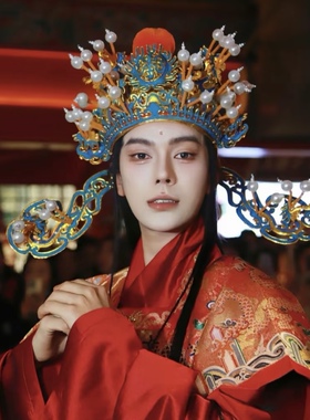 天阳同款财神帽京剧戏曲头饰头盔戏曲金雕相爷财神帽戏帽演出盔帽