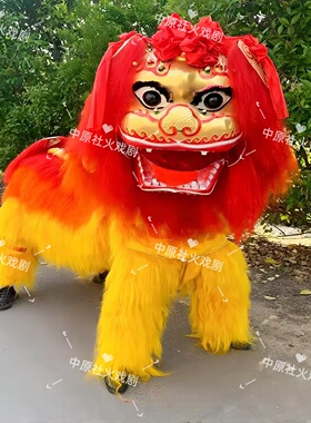 舞狮道具整套北狮北京狮子成人狮子头表演服狮皮厚实耐用可动嘴