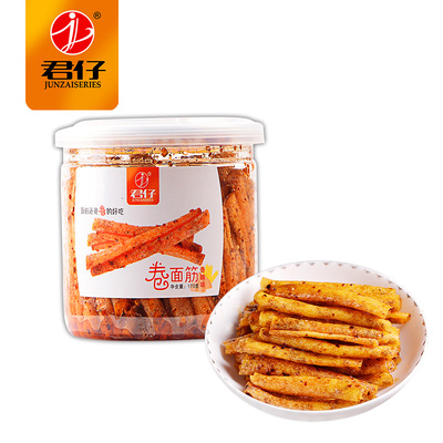 送豆皮君仔面筋170g*2辣条网红零食小吃麻辣湖南重庆儿时食品辣片