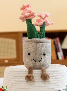 创意风信子植物摆件毛绒趣味