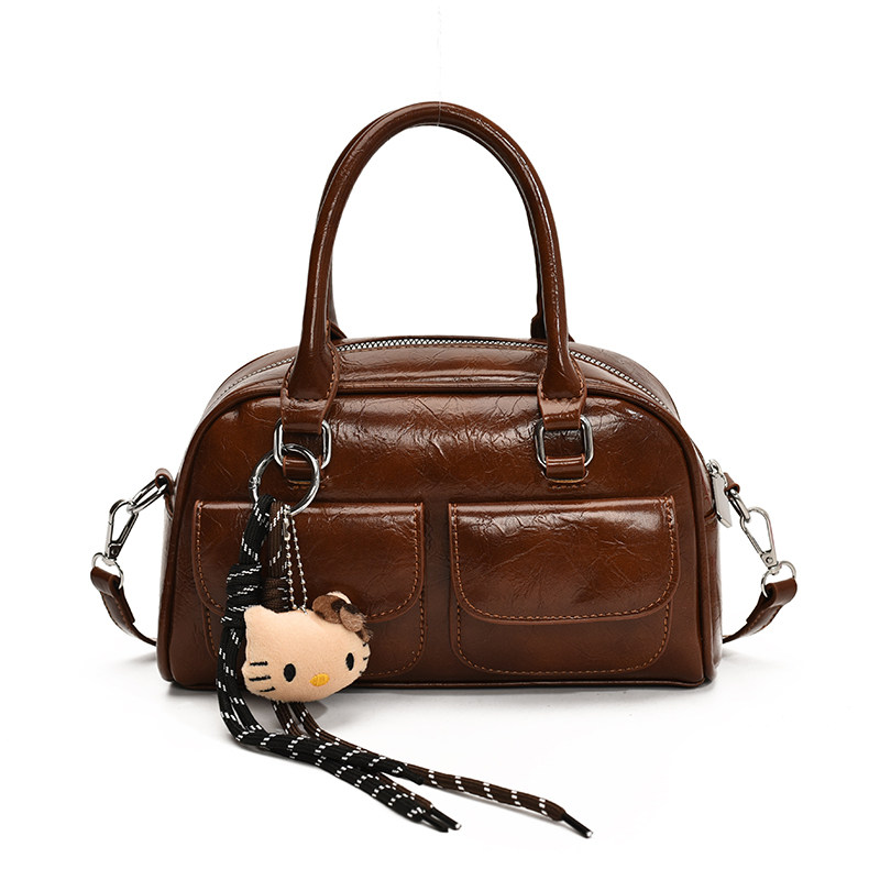 小众高级感复古保龄球包女包2025新款百搭通勤包大容量手提斜挎包,淘宝优惠券,粉丝福利购,淘宝优惠卷