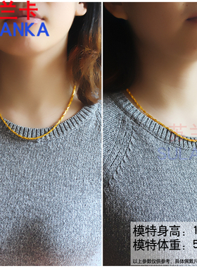 镀黄金项链女学生镀金锁骨链细简约镀沙金单链送女友妈妈生日礼物