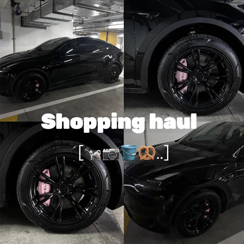适用特斯拉Model3/Y卡钳罩专用轮毂刹车卡钳罩焕新毛豆丫改装改色