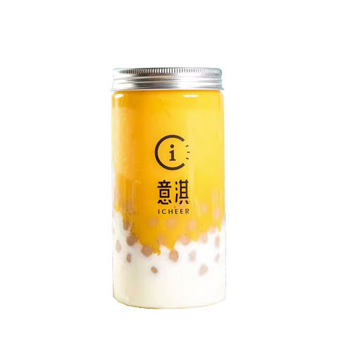 一次性网红创意铝盖瓶子素匠泰茶杯带盖胖胖瓶奶茶外卖果汁打包瓶 - 图3