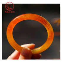 Gaggu Jade Workshop Old Pit High Ice Seed Oil Yellow Emerald Bracelet Yellow Emerald Round Strips of the Bracelet of the Bracelet