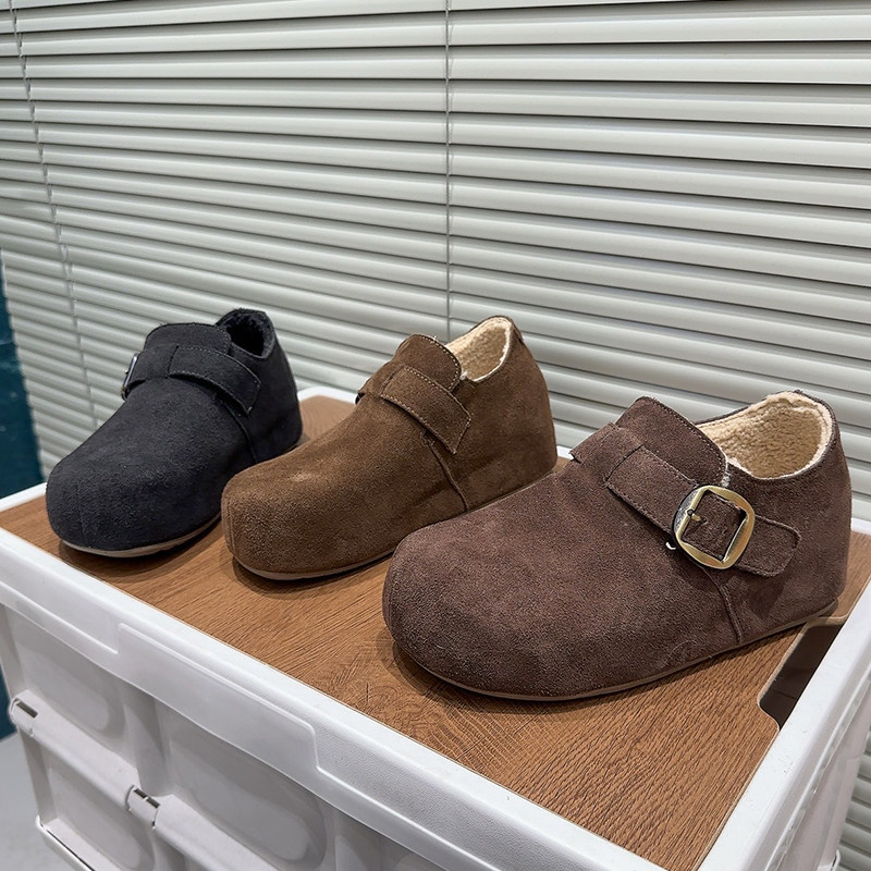 欧货磨砂皮全包勃肯鞋女2025秋冬加绒保暖懒人一脚蹬皮带扣休闲鞋,淘宝优惠券,粉丝福利购,淘宝优惠卷