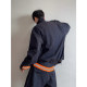 Dannyandzee spring retro street original cow color reflective strips spliced ​​three-dimensional pocket jacket men's INS