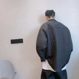 Зимний ретро стеганый золотой зажим, рубашка, мужская куртка, оверсайз