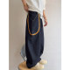 Dannyandzee spring retro all-match navy blue raw cow color tiger stripe web jeans men's scimitar pants INS