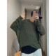 Dannyandzee spring and summer retro loose three-dimensional letter hook pattern stacked semi-transparent hollow thin sweater for men
