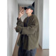 Dannyandzee summer retro versatile lazy breasted linen lacele long sleeve sunscreen shirt shirt men's