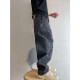 Dannyandzee Spring Retro Heavy Washed Hole Paint Spot Spray Paint Scimitar Pants Black Jeans Men's Trousers