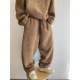 Dannyandzee winter warm plus velvet thickened cloud velvet solid color loose elastic waist warm sweatpants for men INS