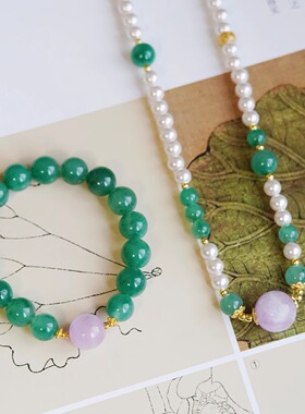 天然非洲翠手链送女友生日礼物