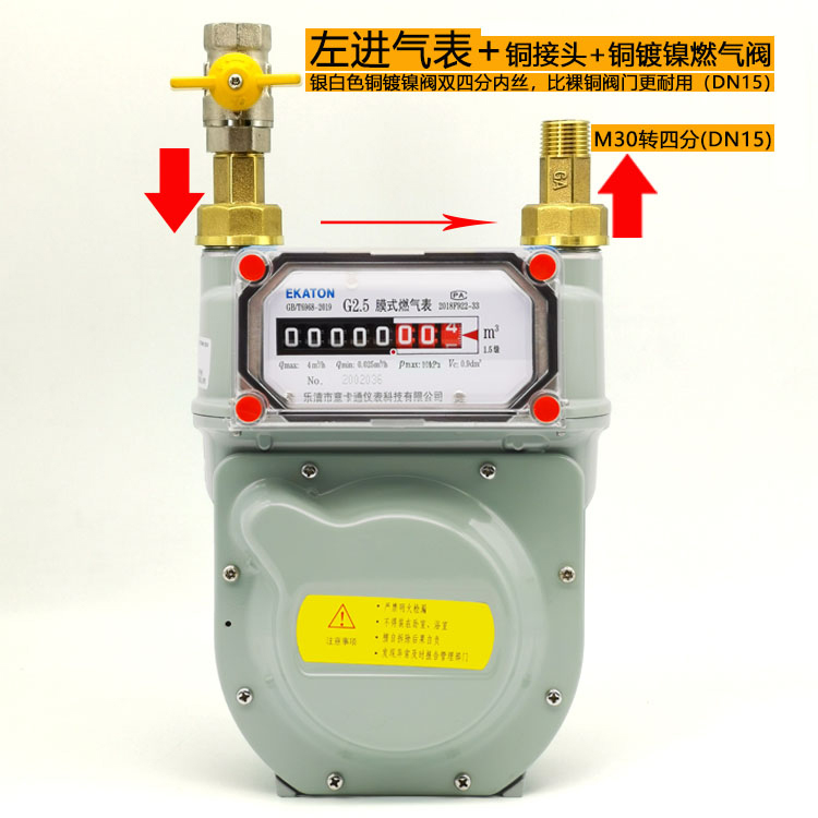 意卡通更安全的G2.5家用膜式天然燃气表 煤气表 流量表真品速发 - 图2