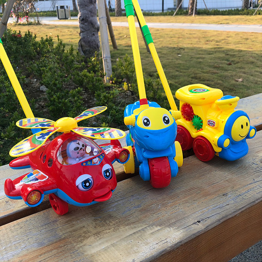 Children's hand push airplane toddler push push toy baby 1 year old 2-year-old push walker stroller baby