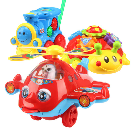 Children's hand push airplane toddler push push toy baby 1 year old 2-year-old push walker stroller baby