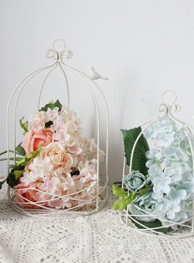 小鸟系列铁艺鸟笼装多肉花架花盆摆件婚庆装饰摆件小众庭院阳台