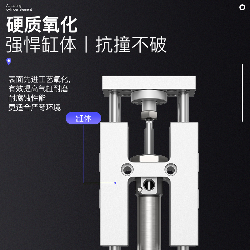 三轴三杆导带向1支架带气缸缓TMC5/M/L12/16冲/2025X25I/50/7/00S - 图0